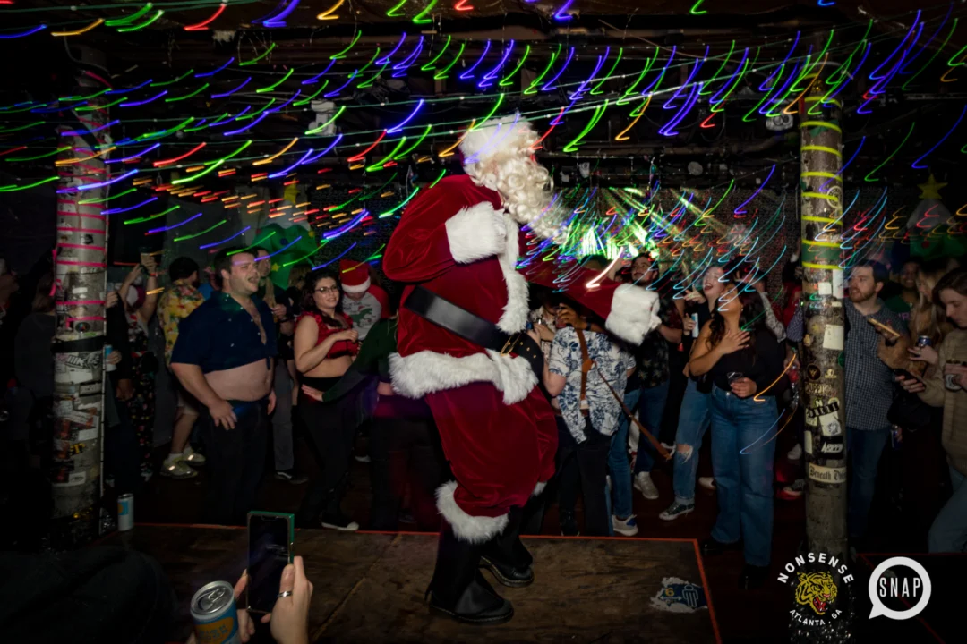 HOT MESS CHRISTMAS PARTY 2022 - The Basement, East Atlanta. Kimber was the DJ. Photo: Grace Kelly/Oh Snap.