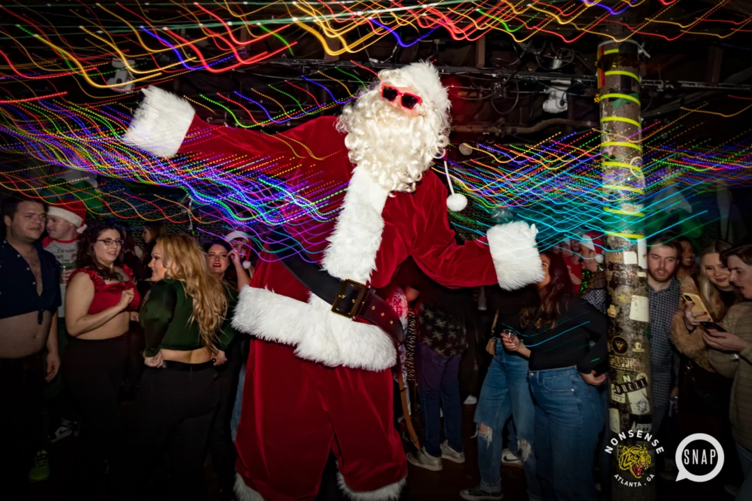 HOT MESS CHRISTMAS PARTY 2022 - The Basement, East Atlanta. Kimber was the DJ. Photo: Grace Kelly/Oh Snap.