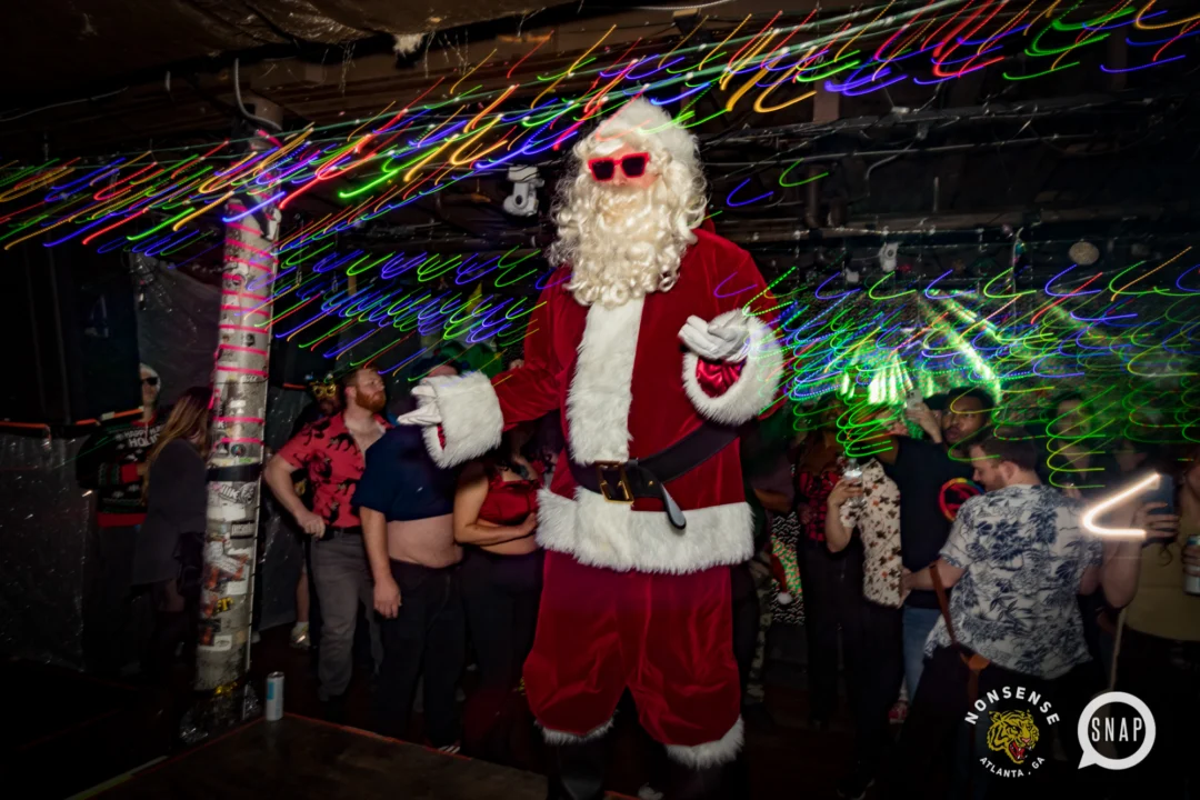 HOT MESS CHRISTMAS PARTY 2022 - The Basement, East Atlanta. Kimber was the DJ. Photo: Grace Kelly/Oh Snap.