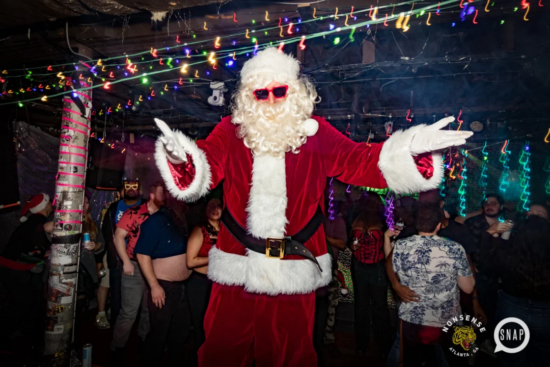 HOT MESS CHRISTMAS PARTY 2022 - The Basement, East Atlanta. Kimber was the DJ. Photo: Grace Kelly/Oh Snap.