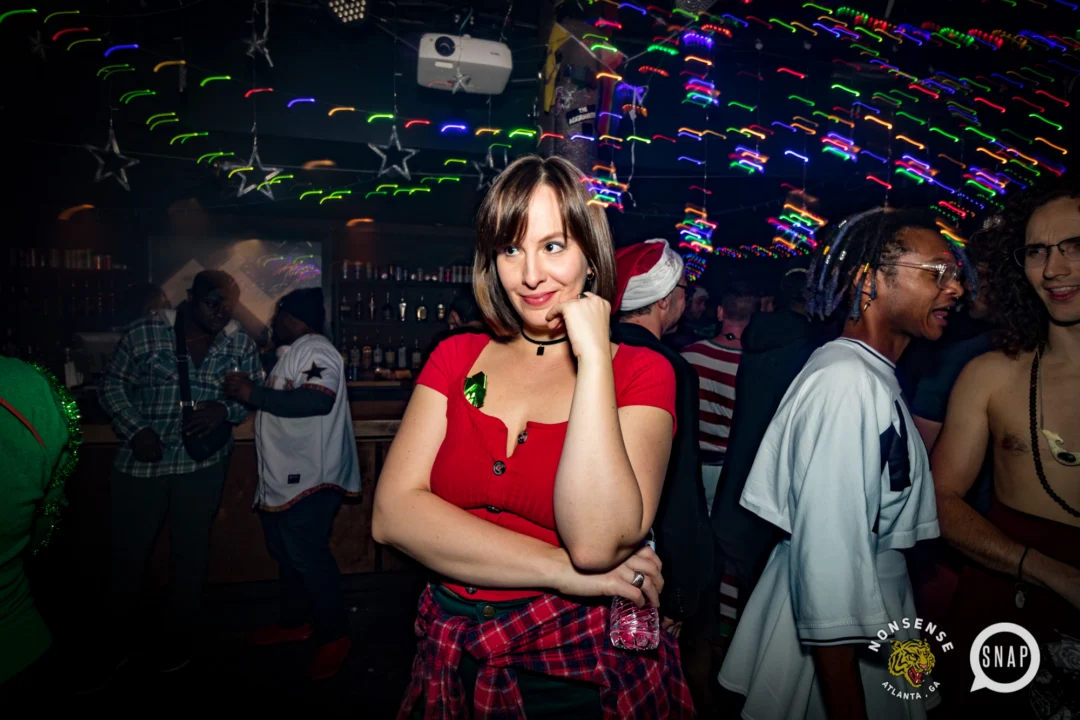 HOT MESS CHRISTMAS PARTY 2022 - The Basement, East Atlanta. Kimber was the DJ. Photo: Grace Kelly/Oh Snap.