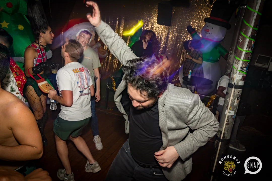 HOT MESS CHRISTMAS PARTY 2022 - The Basement, East Atlanta. Kimber was the DJ. Photo: Grace Kelly/Oh Snap.