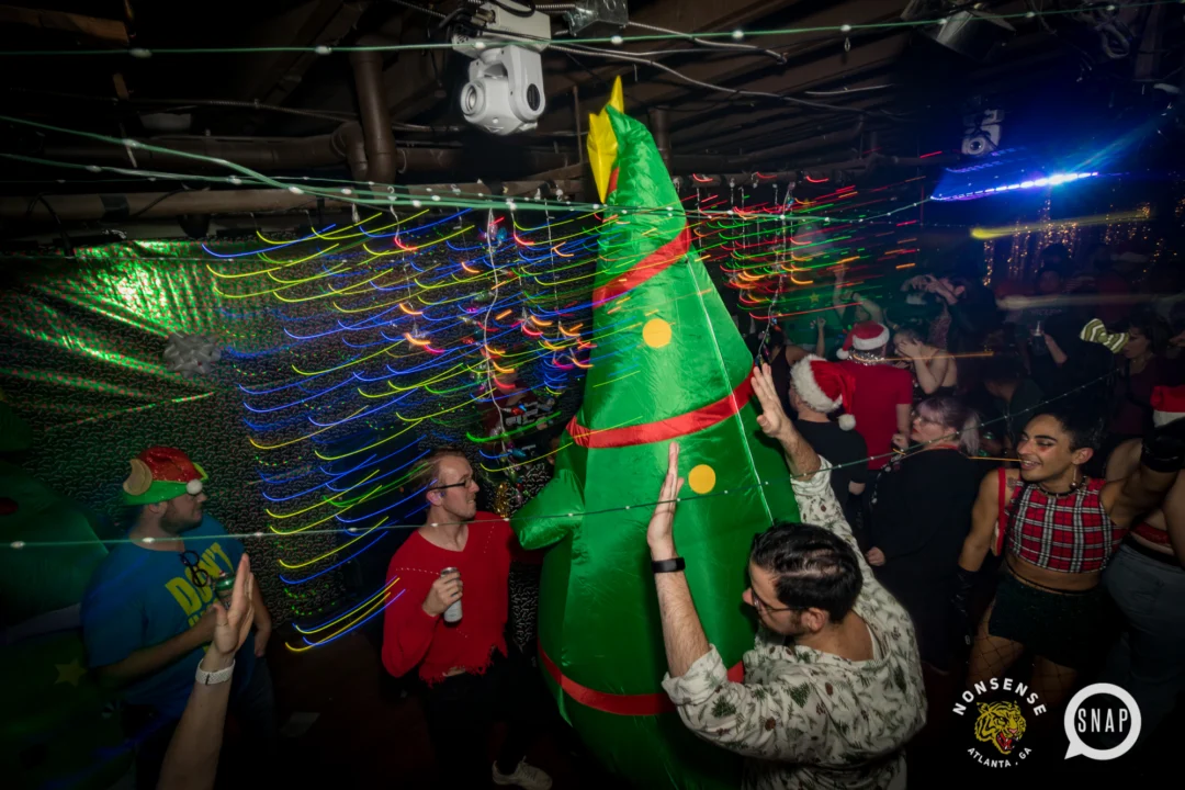 HOT MESS CHRISTMAS PARTY 2022 - The Basement, East Atlanta. Kimber was the DJ. Photo: Grace Kelly/Oh Snap.