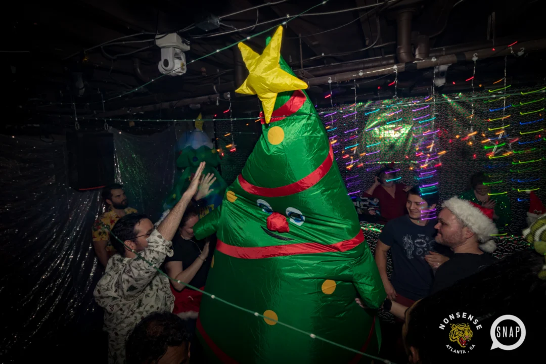 HOT MESS CHRISTMAS PARTY 2022 - The Basement, East Atlanta. Kimber was the DJ. Photo: Grace Kelly/Oh Snap.