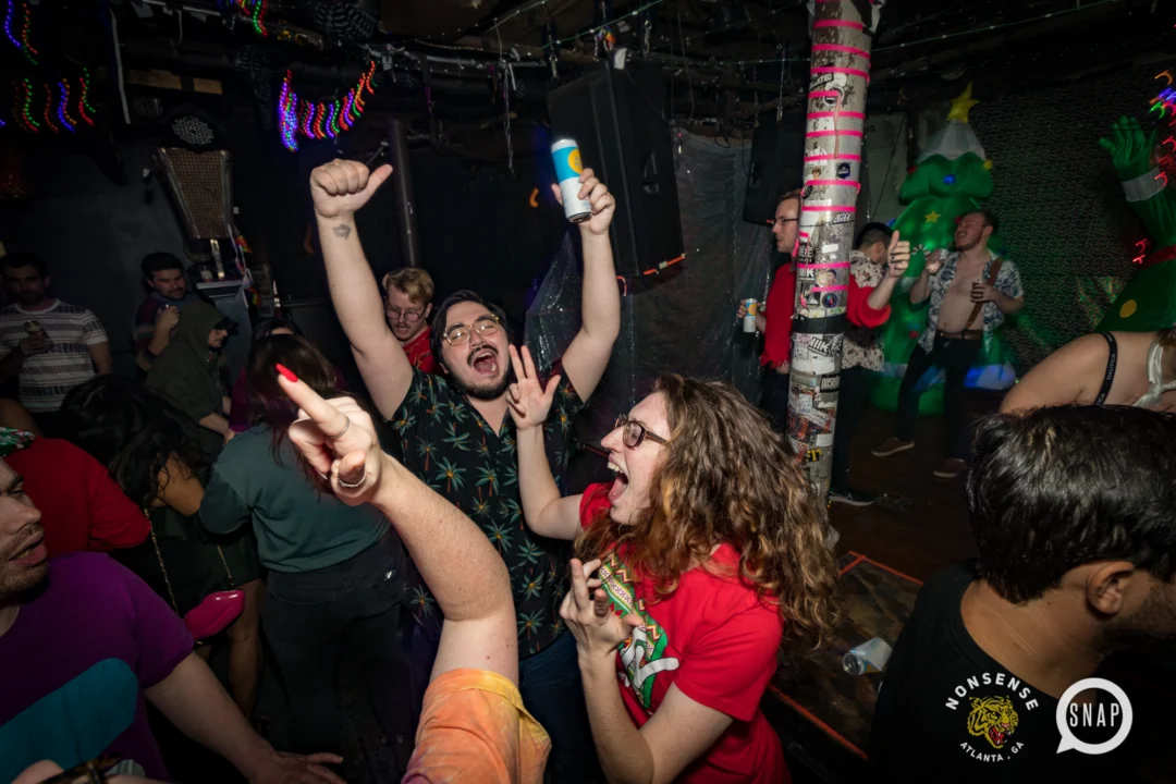 HOT MESS CHRISTMAS PARTY 2022 - The Basement, East Atlanta. Kimber was the DJ. Photo: Grace Kelly/Oh Snap.