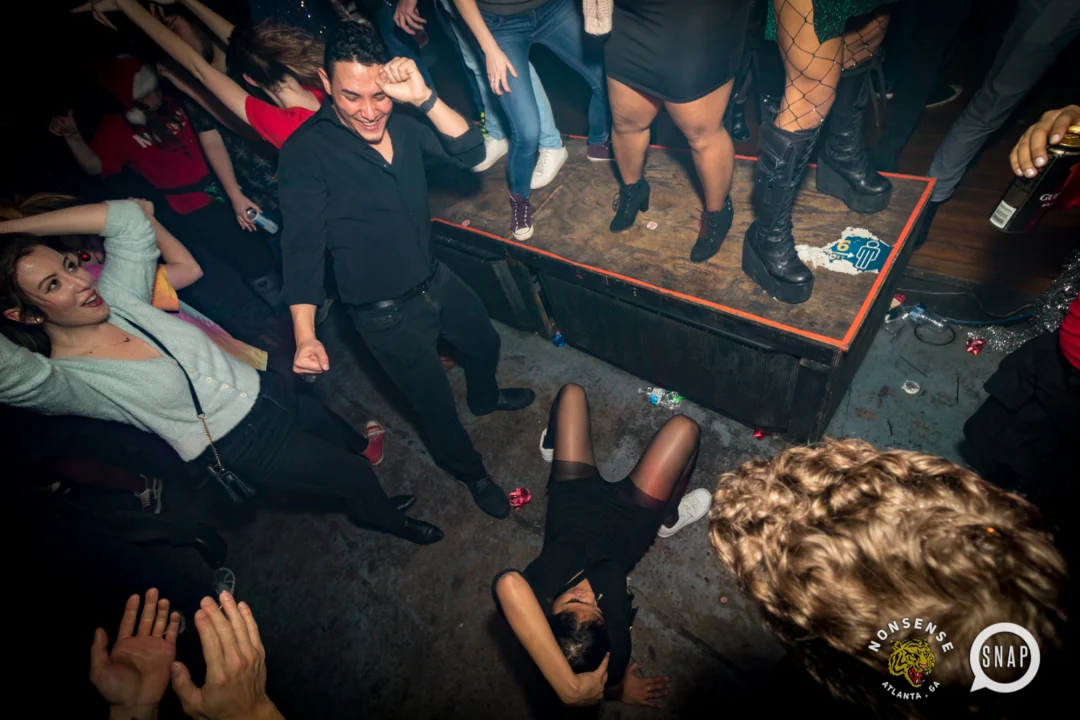 HOT MESS CHRISTMAS PARTY 2022 - The Basement, East Atlanta. Kimber was the DJ. Photo: Grace Kelly/Oh Snap.