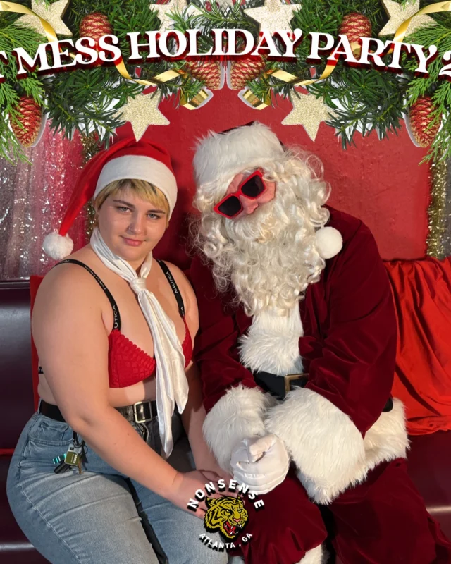HOT MESS CHRISTMAS PARTY 2022 - Featuring SANTA! A Nonsense ATL event! Photo: Grumpy Elf!