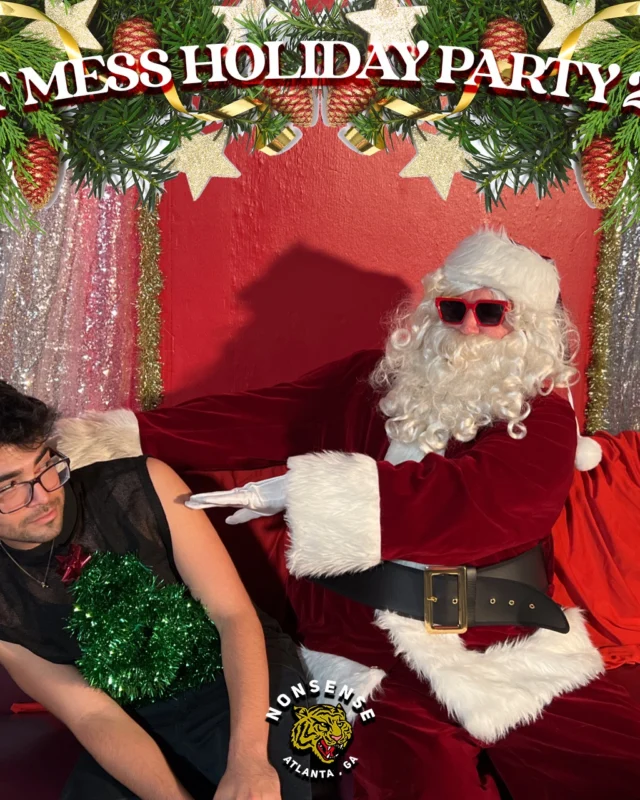 HOT MESS CHRISTMAS PARTY 2022 - Featuring SANTA! A Nonsense ATL event! Photo: Grumpy Elf!