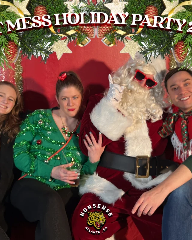 HOT MESS CHRISTMAS PARTY 2022 - Featuring SANTA! A Nonsense ATL event! Photo: Grumpy Elf!