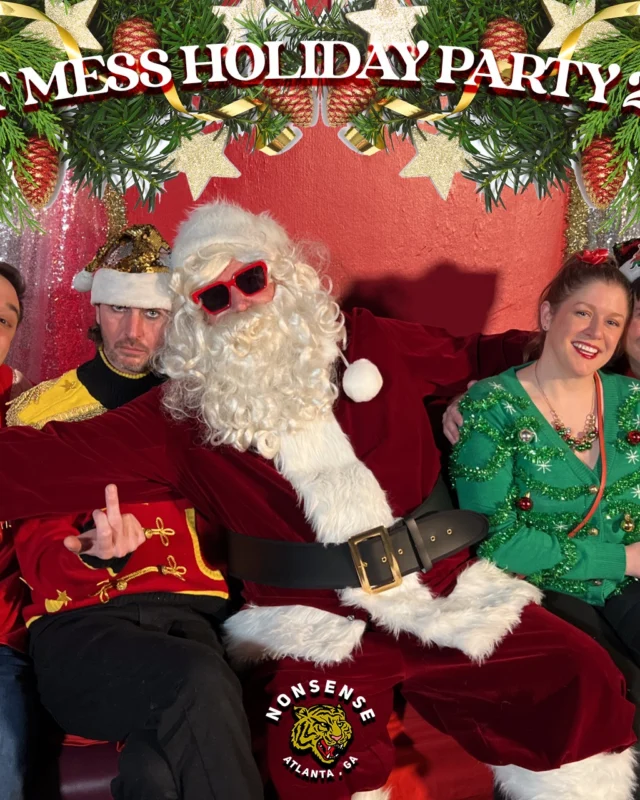 HOT MESS CHRISTMAS PARTY 2022 - Featuring SANTA! A Nonsense ATL event! Photo: Grumpy Elf!