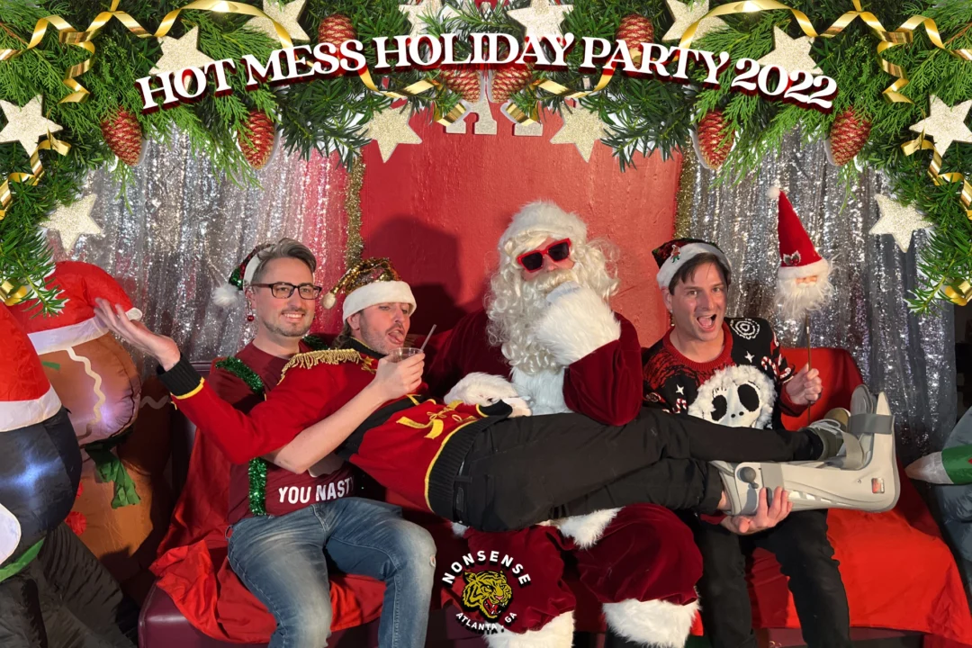 HOT MESS CHRISTMAS PARTY 2022 - Featuring SANTA! A Nonsense ATL event! Photo: Grumpy Elf!