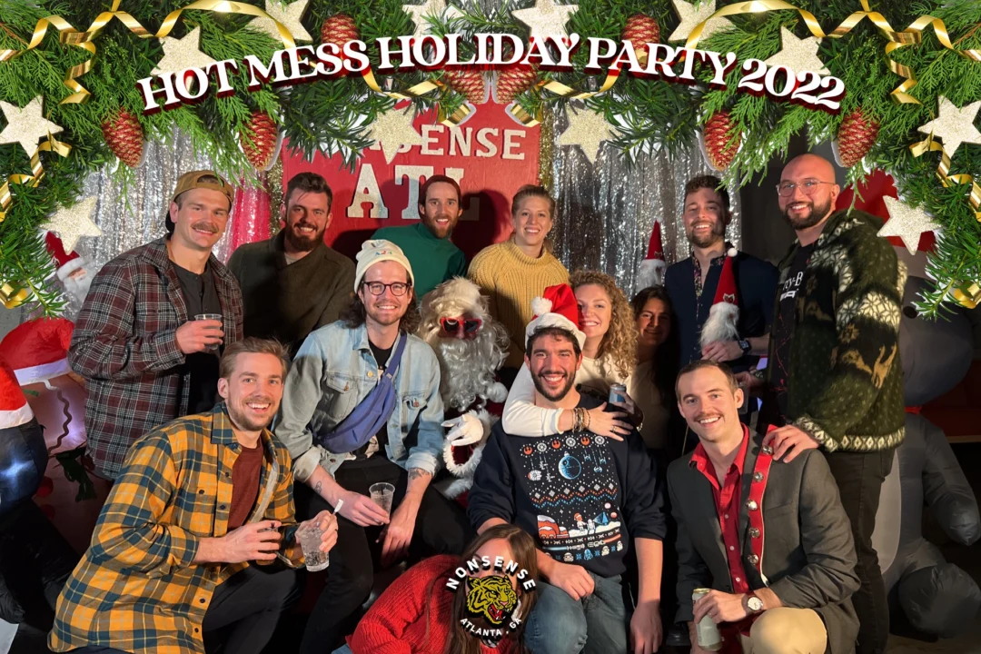 HOT MESS CHRISTMAS PARTY 2022 - Featuring SANTA! A Nonsense ATL event! Photo: Grumpy Elf!