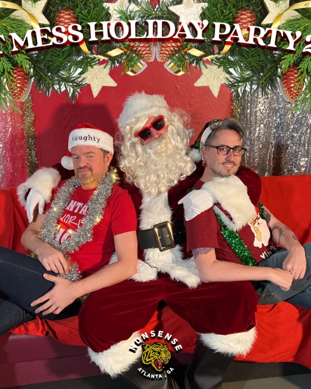 HOT MESS CHRISTMAS PARTY 2022 - Featuring SANTA! A Nonsense ATL event! Photo: Grumpy Elf!