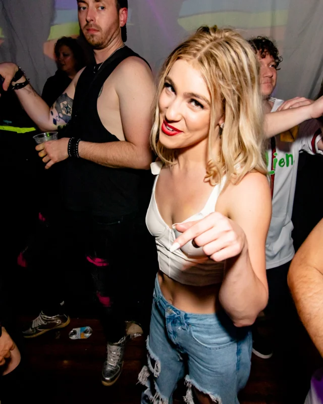 Hot Mess dance pop party - April 2023 - third Friday of every month at The Basement - Kimber is the DJ - Pics: Darcy for Oh Snap Kid