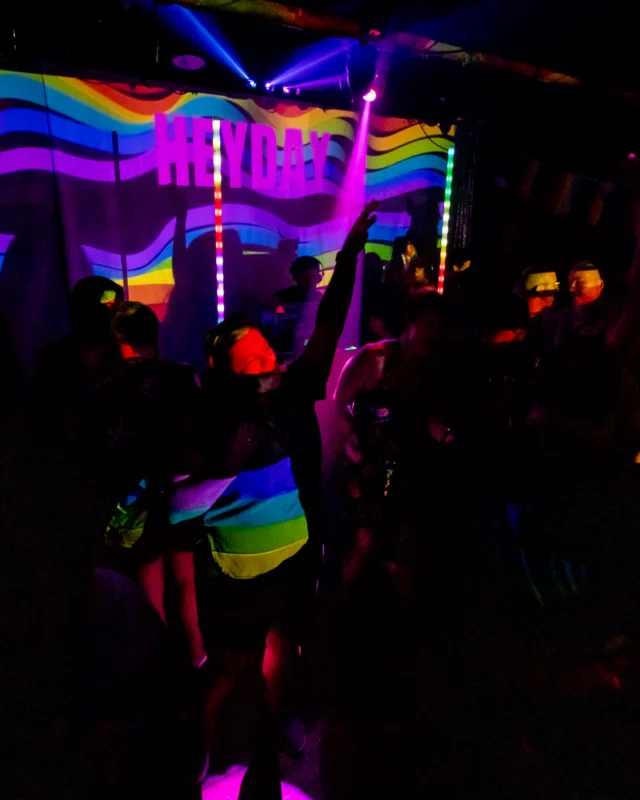 Heyday 80s party - June 2023 Pride Edition - first Saturday of every month @ Basement EAV - Kimber is the DJ - Pic: Oh Snap Kid