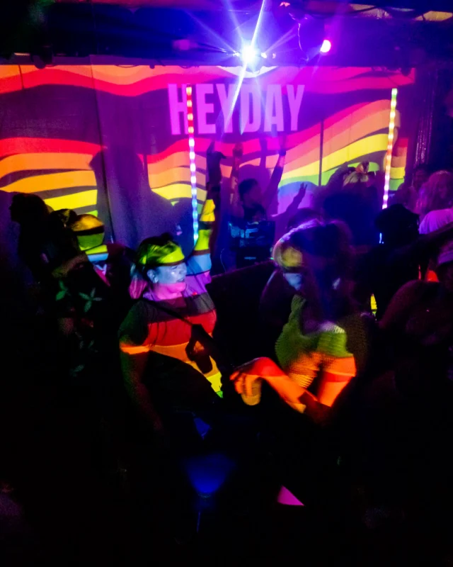 Heyday 80s party - June 2023 Pride Edition - first Saturday of every month @ Basement EAV - Kimber is the DJ - Pic: Oh Snap Kid