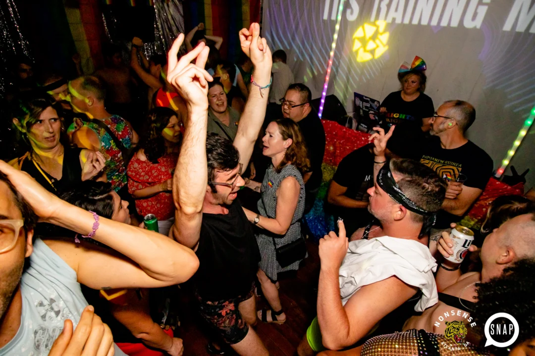 Heyday 80s party - June 2023 Pride Edition - first Saturday of every month @ Basement EAV - Kimber is the DJ - Pic: Oh Snap Kid