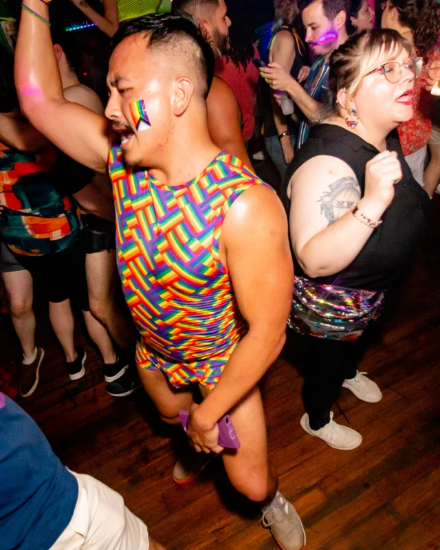 Heyday 80s party - June 2023 Pride Edition - first Saturday of every month @ Basement EAV - Kimber is the DJ - Pic: Oh Snap Kid
