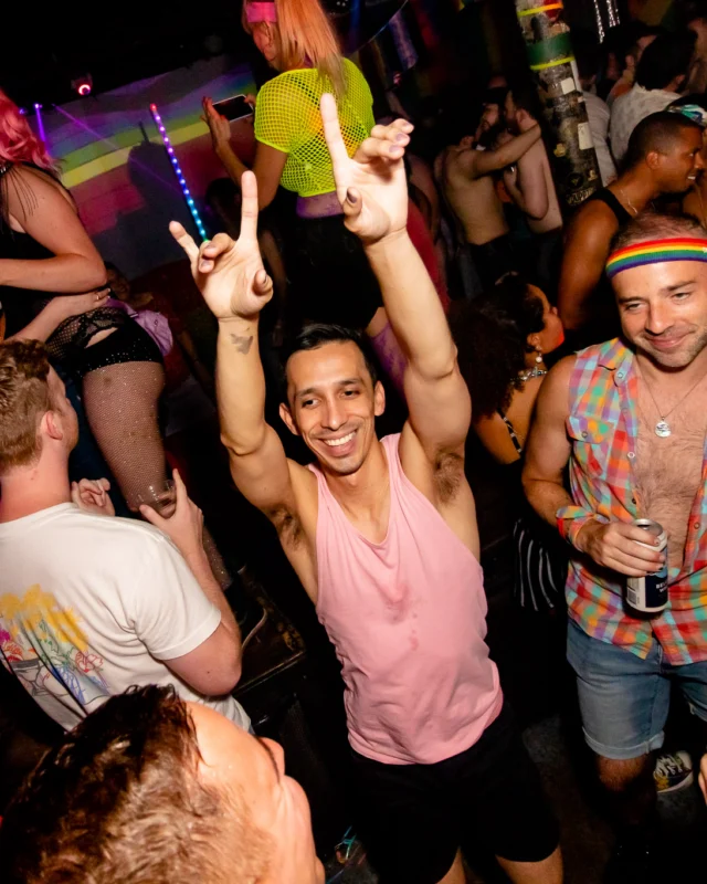 Heyday 80s party - June 2023 Pride Edition - first Saturday of every month @ Basement EAV - Kimber is the DJ - Pic: Oh Snap Kid