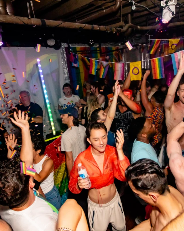 Heyday 80s party - June 2023 Pride Edition - first Saturday of every month @ Basement EAV - Kimber is the DJ - Pic: Oh Snap Kid