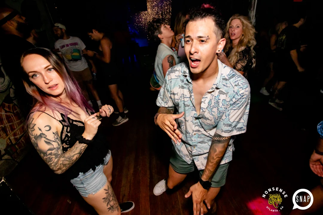 Hot Mess dance pop party - August 2023 - third Friday of every month at The Basement, Easst Atlanta - Kimber is the DJ - Pics: Darcy for Oh Snap Kid