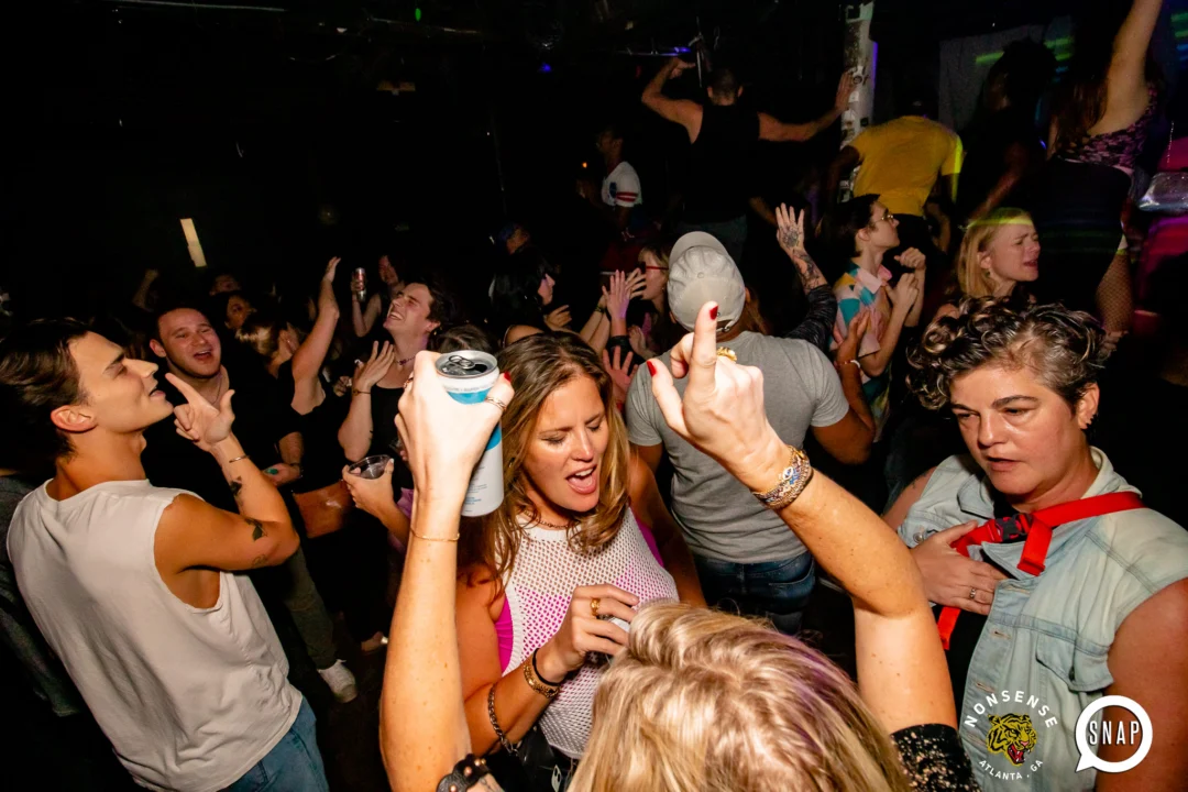 Hot Mess dance pop party - August 2023 - third Friday of every month at The Basement, Easst Atlanta - Kimber is the DJ - Pics: Darcy for Oh Snap Kid