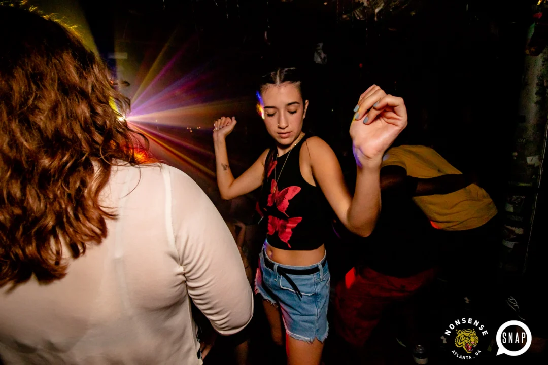 Hot Mess dance pop party - August 2023 - third Friday of every month at The Basement, Easst Atlanta - Kimber is the DJ - Pics: Darcy for Oh Snap Kid