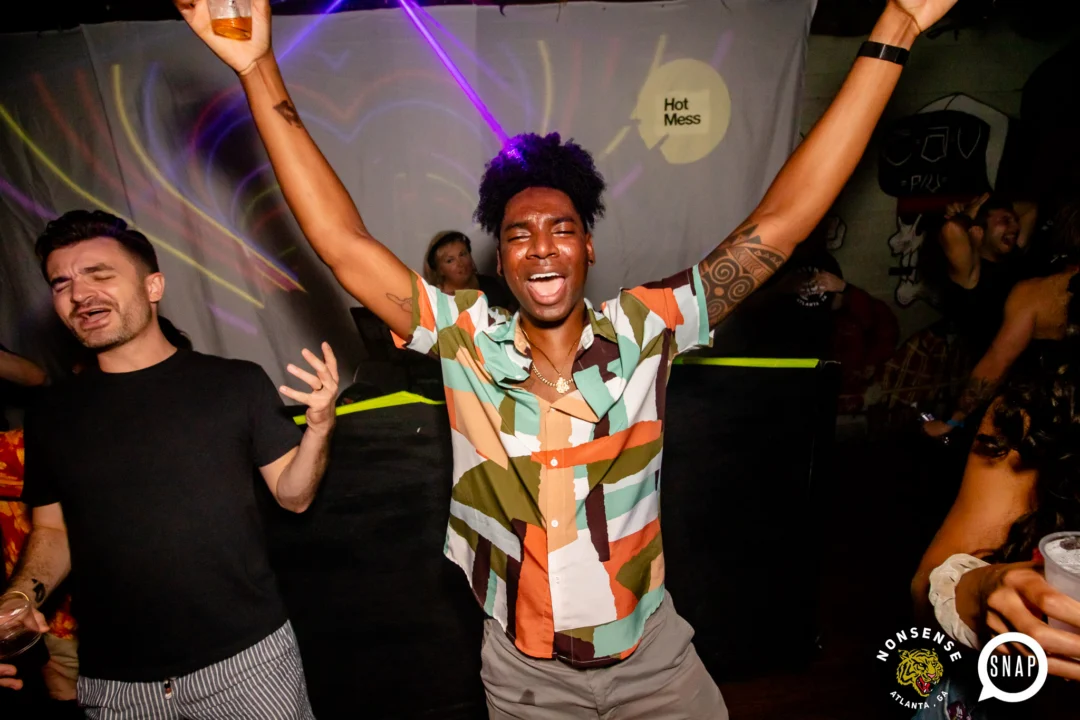 Hot Mess dance pop party - August 2023 - third Friday of every month at The Basement, Easst Atlanta - Kimber is the DJ - Pics: Darcy for Oh Snap Kid
