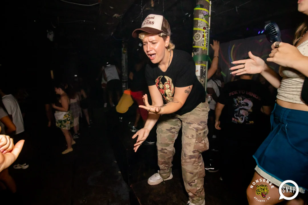 Hot Mess dance pop party - August 2023 - third Friday of every month at The Basement, Easst Atlanta - Kimber is the DJ - Pics: Darcy for Oh Snap Kid