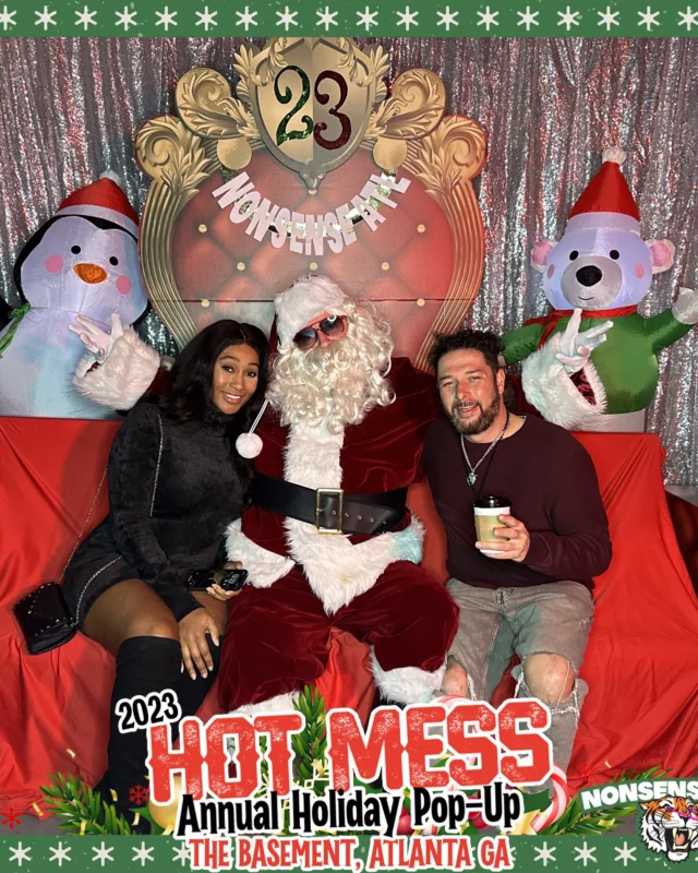 2023 HOT MESS Holiday Pop-up Santa Photos! Brought to you by Nonsense ATL!
