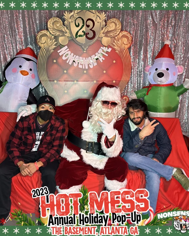 2023 HOT MESS Holiday Pop-up Santa Photos! Brought to you by Nonsense ATL!