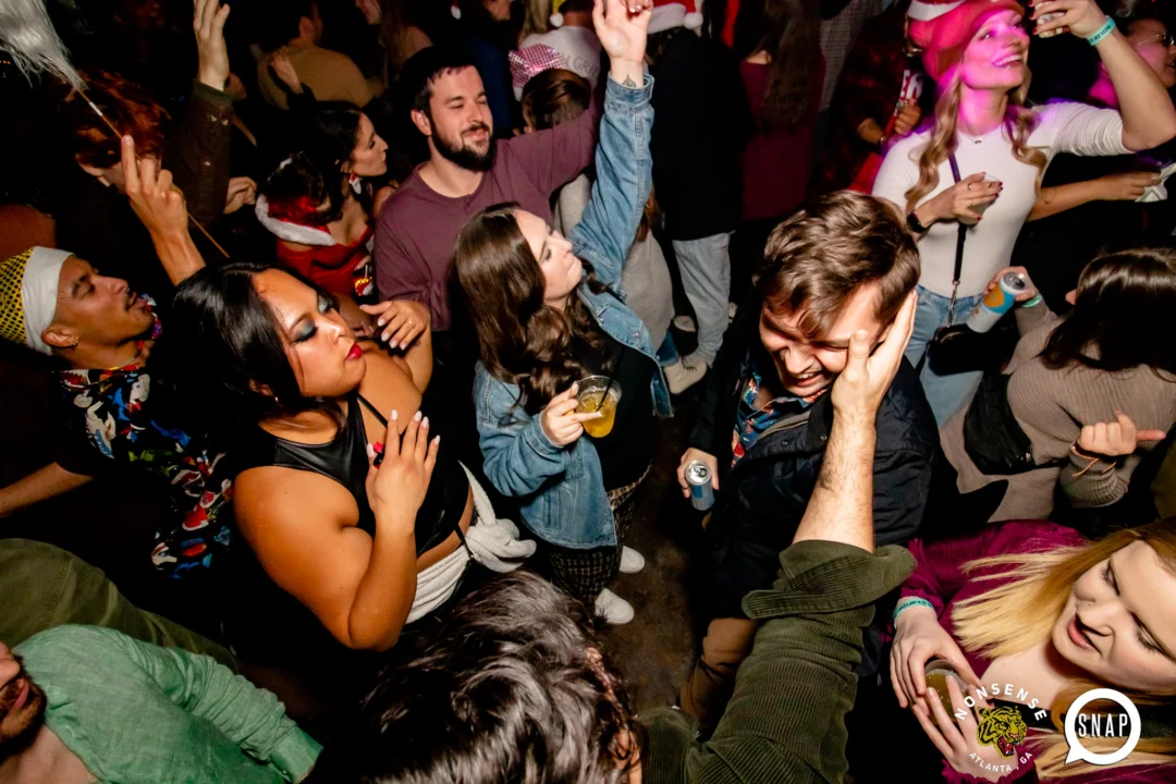 Nonsense Holiday Party 2023 - Kimber was the DJ - Pics: @hellacurious for Oh Snap Kid