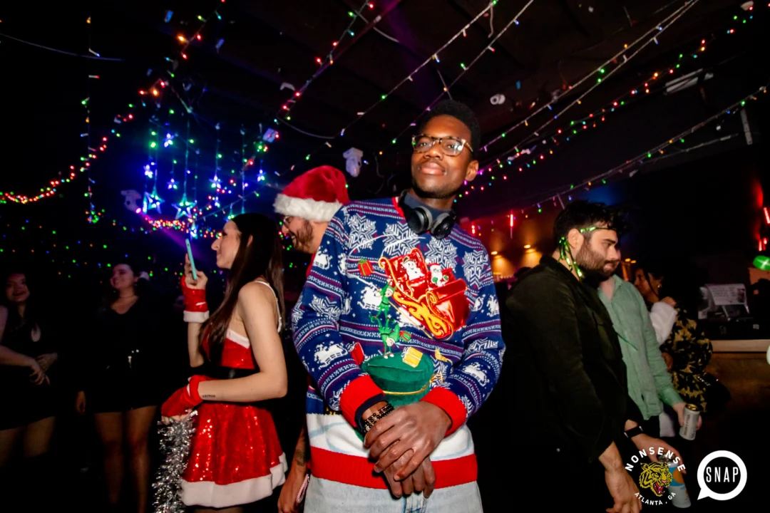 Nonsense Holiday Party 2023 - Kimber was the DJ - Pics: @hellacurious for Oh Snap Kid
