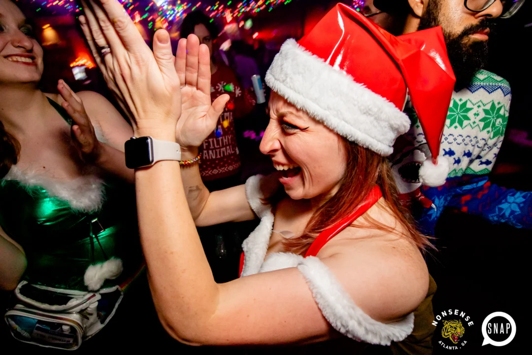 Nonsense Holiday Party 2023 - Kimber was the DJ - Pics: @hellacurious for Oh Snap Kid