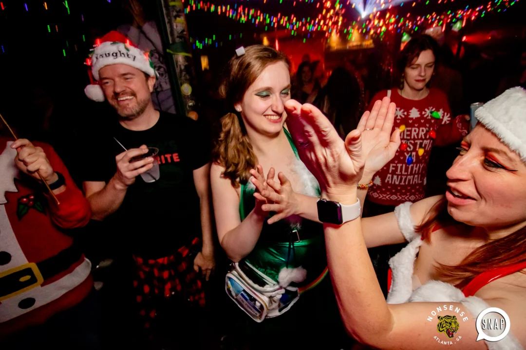 Nonsense Holiday Party 2023 - Kimber was the DJ - Pics: @hellacurious for Oh Snap Kid