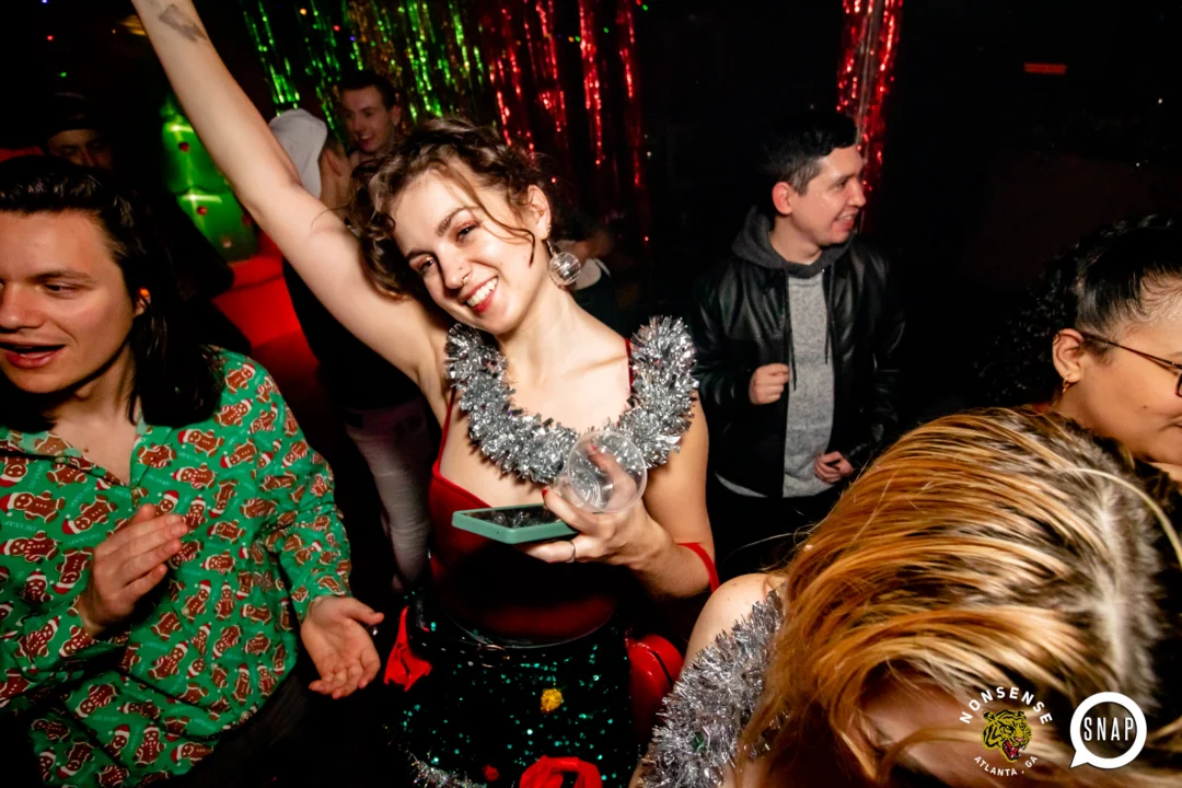 Nonsense Holiday Party 2023 - Kimber was the DJ - Pics: @hellacurious for Oh Snap Kid