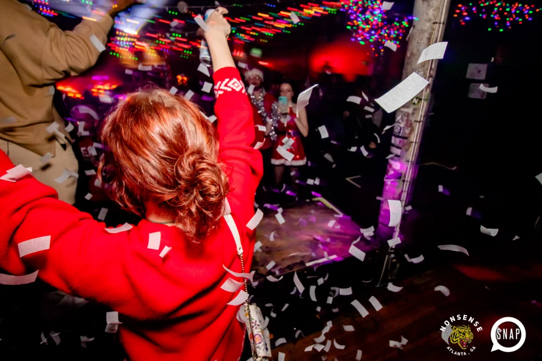 Nonsense Holiday Party 2023 - Kimber was the DJ - Pics: @hellacurious for Oh Snap Kid