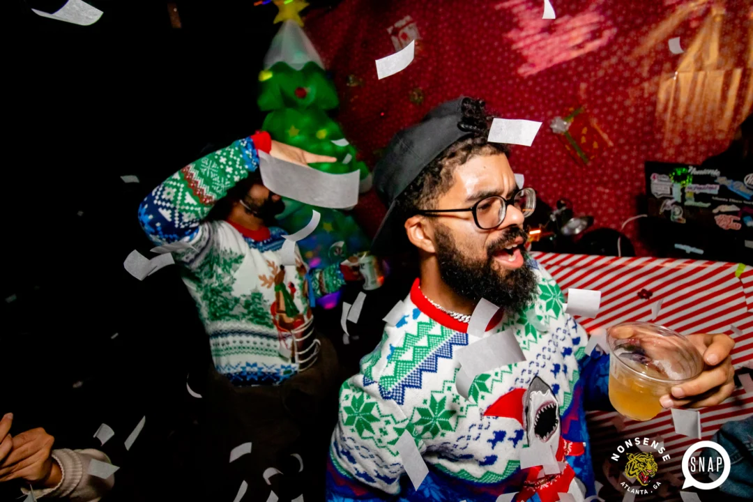 Nonsense Holiday Party 2023 - Kimber was the DJ - Pics: @hellacurious for Oh Snap Kid