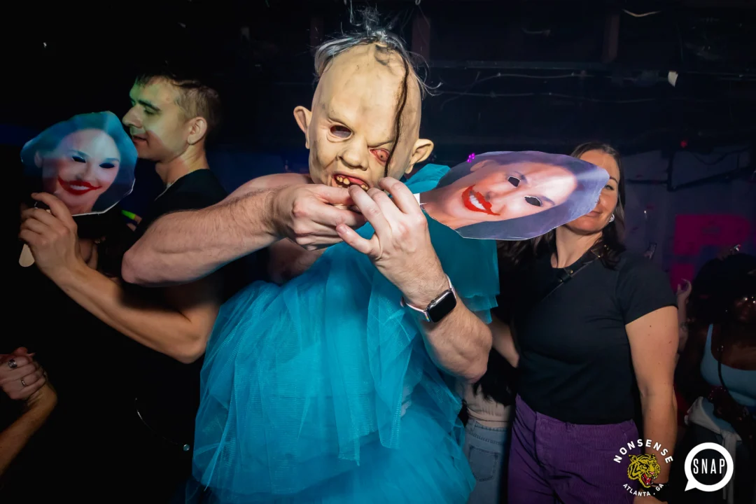 The Substance - A dance party inspired by the film - November 2024 - Kimber and NeonHorror were the DJs - Pics by @hellacurious - Decor by TAD and Scott