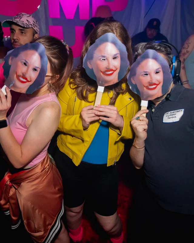 The Substance - A dance party inspired by the film - November 2024 - Kimber and NeonHorror were the DJs - Pics by @hellacurious - Decor by TAD and Scott