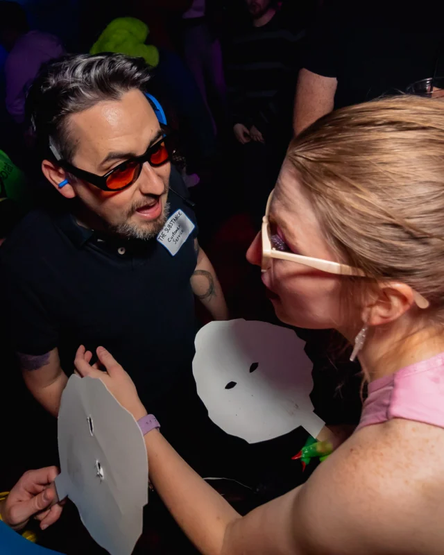 The Substance - A dance party inspired by the film - November 2024 - Kimber and NeonHorror were the DJs - Pics by @hellacurious - Decor by TAD and Scott