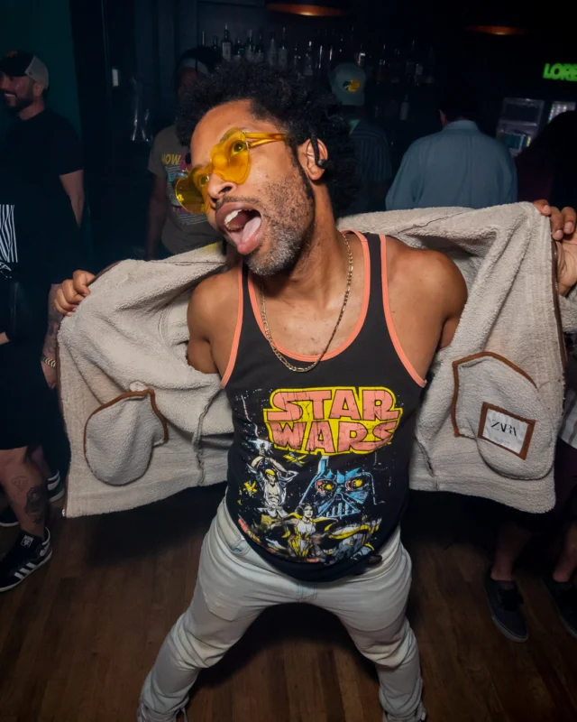 Nonsense dance party - April 2025 (Easter Edition) - Kimber and Tacosaurus Rex were the DJs - Photo by @hellacurious