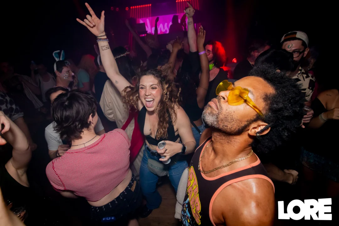 Nonsense dance party - April 2025 (Easter Edition) - Kimber and Tacosaurus Rex were the DJs - Photo by @hellacurious