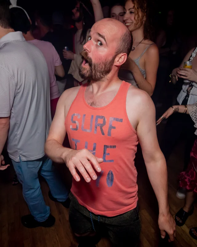 Nonsense dance party - April 2025 (Easter Edition) - Kimber and Tacosaurus Rex were the DJs - Photo by @hellacurious