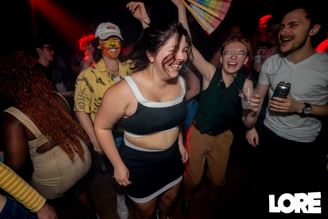 Nonsense dance party - April 2025 (Easter Edition) - Kimber and Tacosaurus Rex were the DJs - Photo by @hellacurious