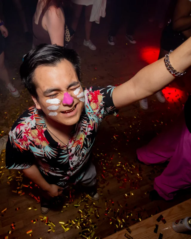 Nonsense dance party - April 2025 (Easter Edition) - Kimber and Tacosaurus Rex were the DJs - Photo by @hellacurious