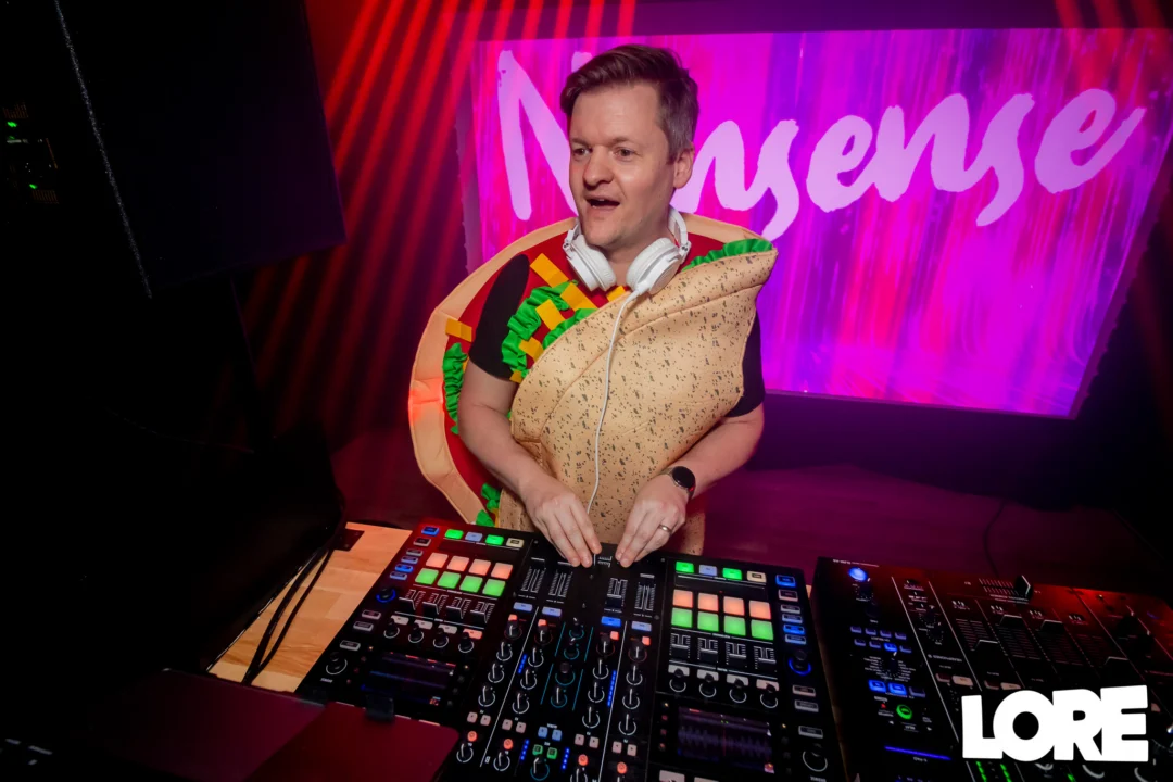 Nonsense dance party - April 2025 (Easter Edition) - Kimber and Tacosaurus Rex were the DJs - Photo by @hellacurious