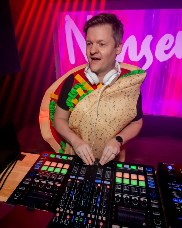 Nonsense dance party - April 2025 (Easter Edition) - Kimber and Tacosaurus Rex were the DJs - Photo by @hellacurious