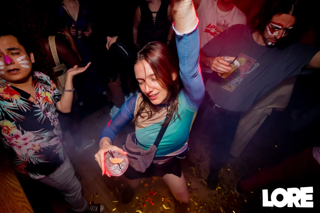 Nonsense dance party - April 2025 (Easter Edition) - Kimber and Tacosaurus Rex were the DJs - Photo by @hellacurious