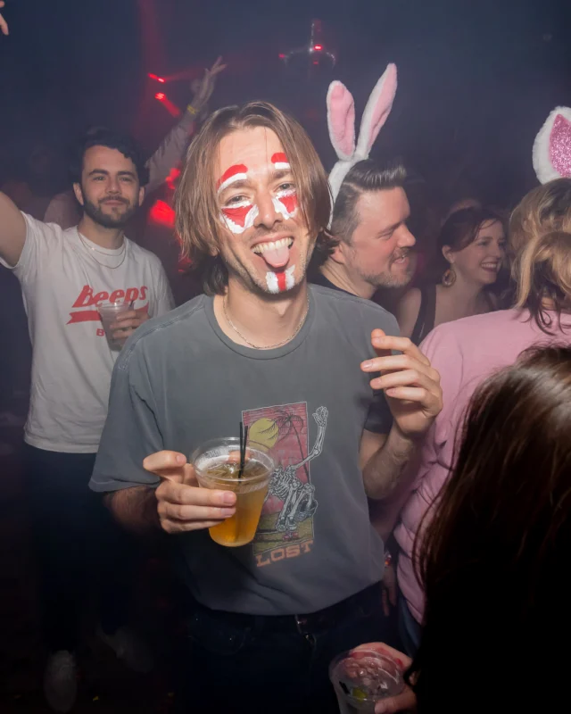 Nonsense dance party - April 2025 (Easter Edition) - Kimber and Tacosaurus Rex were the DJs - Photo by @hellacurious